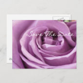 Romantisch paarse roos Bloemen vrijgezellenfeest Aankondigingskaart (Voorkant / Achterkant)