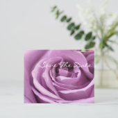 Romantisch paarse roos Bloemen vrijgezellenfeest Aankondigingskaart (Staand voorkant)