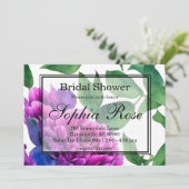 Romantisch paarse roze floral VRIJGEZELLENFEEST Kaart (Staand voorkant)