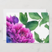 Romantisch paarse roze floral VRIJGEZELLENFEEST Kaart (Achterkant)