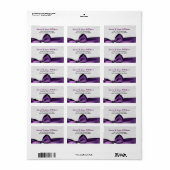 Romantisch Paarse strik bruiloft label (Full Sheet)