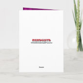 Romantisch paarse zilveren diamanten hart feestdagen kaart (Achterkant)