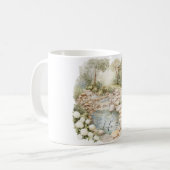 Romantisch pad met rotsen in de weide koffiemok (Voorkant links)