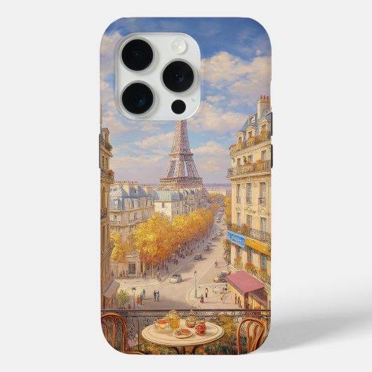 Romantisch Parijs balkon uitzicht olieverfschilder Case-Mate iPhone Case (Achterkant)