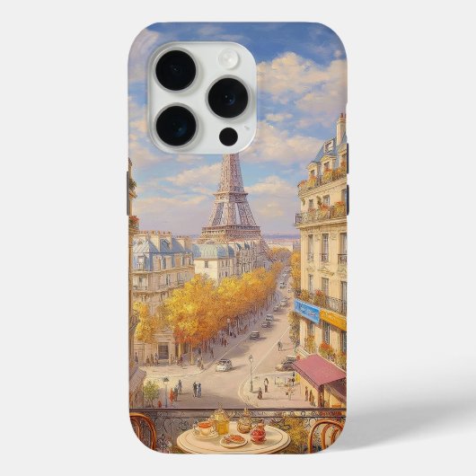 Romantisch Parijs balkon uitzicht olieverfschilder Case-Mate iPhone Case (Achterkant)