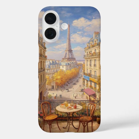 Romantisch Parijs balkon uitzicht olieverfschilder Case-Mate iPhone Case (Achterkant)
