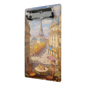 Romantisch Parijs balkon uitzicht olieverfschilder Mini Klembord (Angled2)