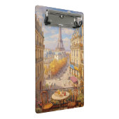 Romantisch Parijs balkon uitzicht olieverfschilder Mini Klembord (Schuin)