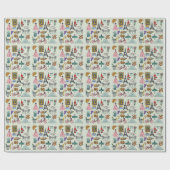 Romantisch Parijs Cadeaupapier (Vlak)