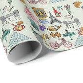 Romantisch Parijs Cadeaupapier (Rol Hoek)
