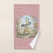 Romantisch Parijs, Eiffeltoren, Franse Kunst Bad Handdoek (Handdoek)