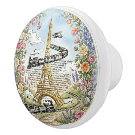 Romantisch Parijs, Eiffeltoren, Franse Kunst Keramische Knop