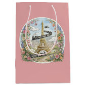 Romantisch Parijs, Eiffeltoren, Franse Kunst Medium Cadeauzakje (Voorkant)