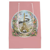 Romantisch Parijs, Eiffeltoren, Franse Kunst Medium Cadeauzakje (Achterkant)