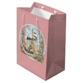 Romantisch Parijs, Eiffeltoren, Franse Kunst Medium Cadeauzakje (Achterkant Gekanteld)