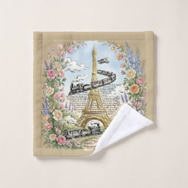 Romantisch Parijs, Eiffeltoren, Franse Kunst Washandje