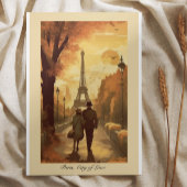 Romantisch Parijs Eiffeltoren Herfst Ontsnapping Poster
