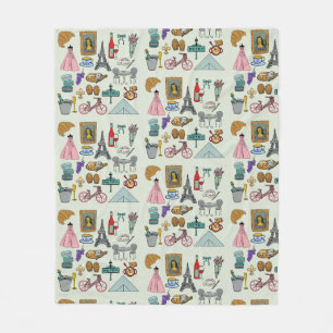 Romantisch Parijs Fleece Deken