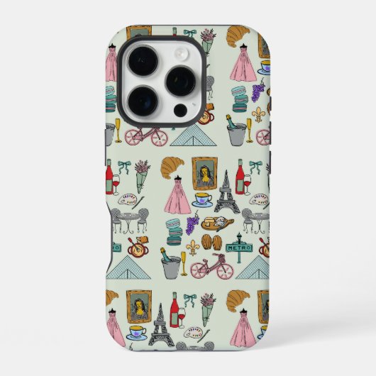 Romantisch Parijs iPhone Hoesje (Achterkant)