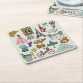Romantisch Parijs Kartonnen Onderzetters (Schuin)