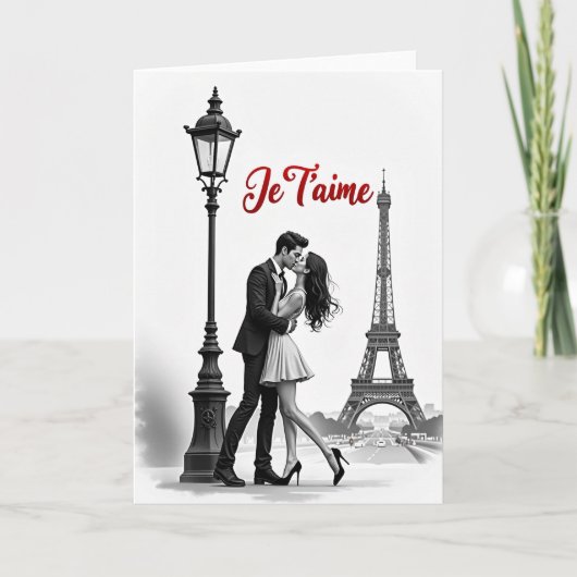 Romantisch Parijs Liefdeskaart Kaart (Voorkant)