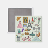 Romantisch Parijs Magneet (Voorkant / Achterkant)