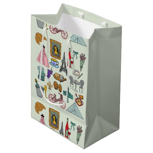 Romantisch Parijs Medium Cadeauzakje (Voorkant Gekanteld)