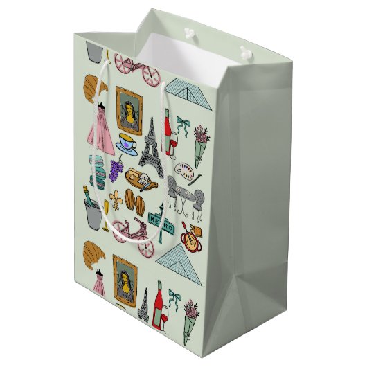 Romantisch Parijs Medium Cadeauzakje (Achterkant Gekanteld)