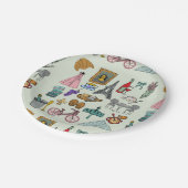 Romantisch Parijs Papieren Bordje (Gekanteld)