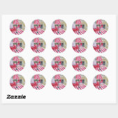 Romantisch Parijs Ronde Sticker (Vel)
