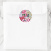Romantisch Parijs Ronde Sticker (Tas)
