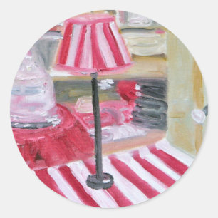 Romantisch Parijs Ronde Sticker