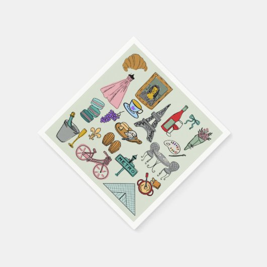 Romantisch Parijs Servet (Hoek)