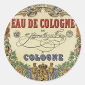 Romantisch  parisiaans etiket op parfum. (Voorkant)