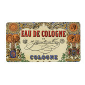 Romantisch  parisiaans etiket op parfum. (Voorkant)