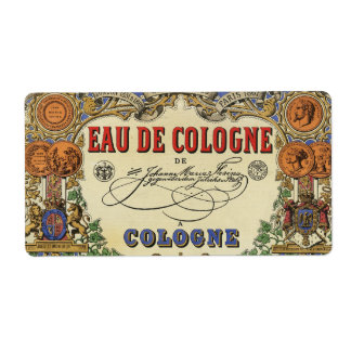 Romantisch parisiaans etiket op parfum.