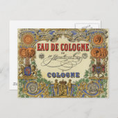 Romantisch  parisiaans etiket op parfum. briefkaart (Voorkant / Achterkant)