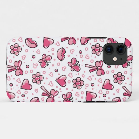 romantisch patroon Case-Mate iPhone case (Achterkant (horizontaal))