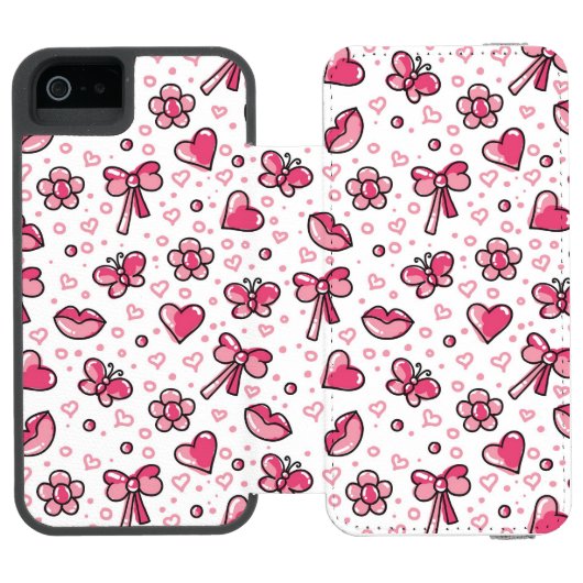 romantisch patroon incipio iPhone portemonnee hoesje (Agenda Open)