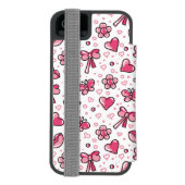 romantisch patroon incipio iPhone portemonnee hoesje (Agenda Achterkant)