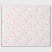 Romantisch patroon jij en ik. Bleekroze op wit Cadeaupapier (Vlak)