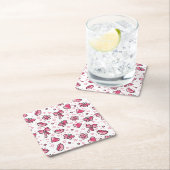 romantisch patroon kartonnen onderzetters (Insitu)