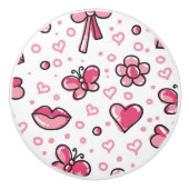 romantisch patroon keramische knop (Voorkant)