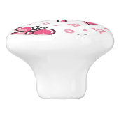 romantisch patroon keramische knop (Zijkant)