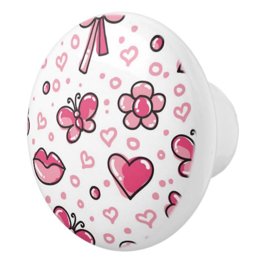 romantisch patroon keramische knop (Rechts)