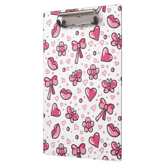 romantisch patroon klembord (Links)