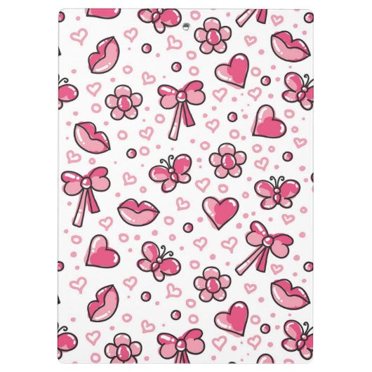 romantisch patroon klembord (Achterkant)