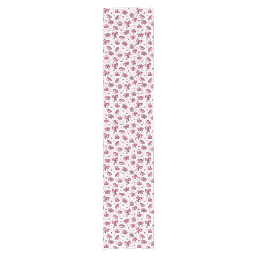 romantisch patroon korte tafelloper (Voorkant)