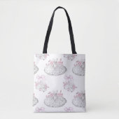 Romantisch patroon met balletjurken en ballet Sh Tote Bag (Voorkant)