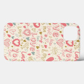 Romantisch patroon met hart en nieren Case-Mate iPhone case (Achterkant (horizontaal))